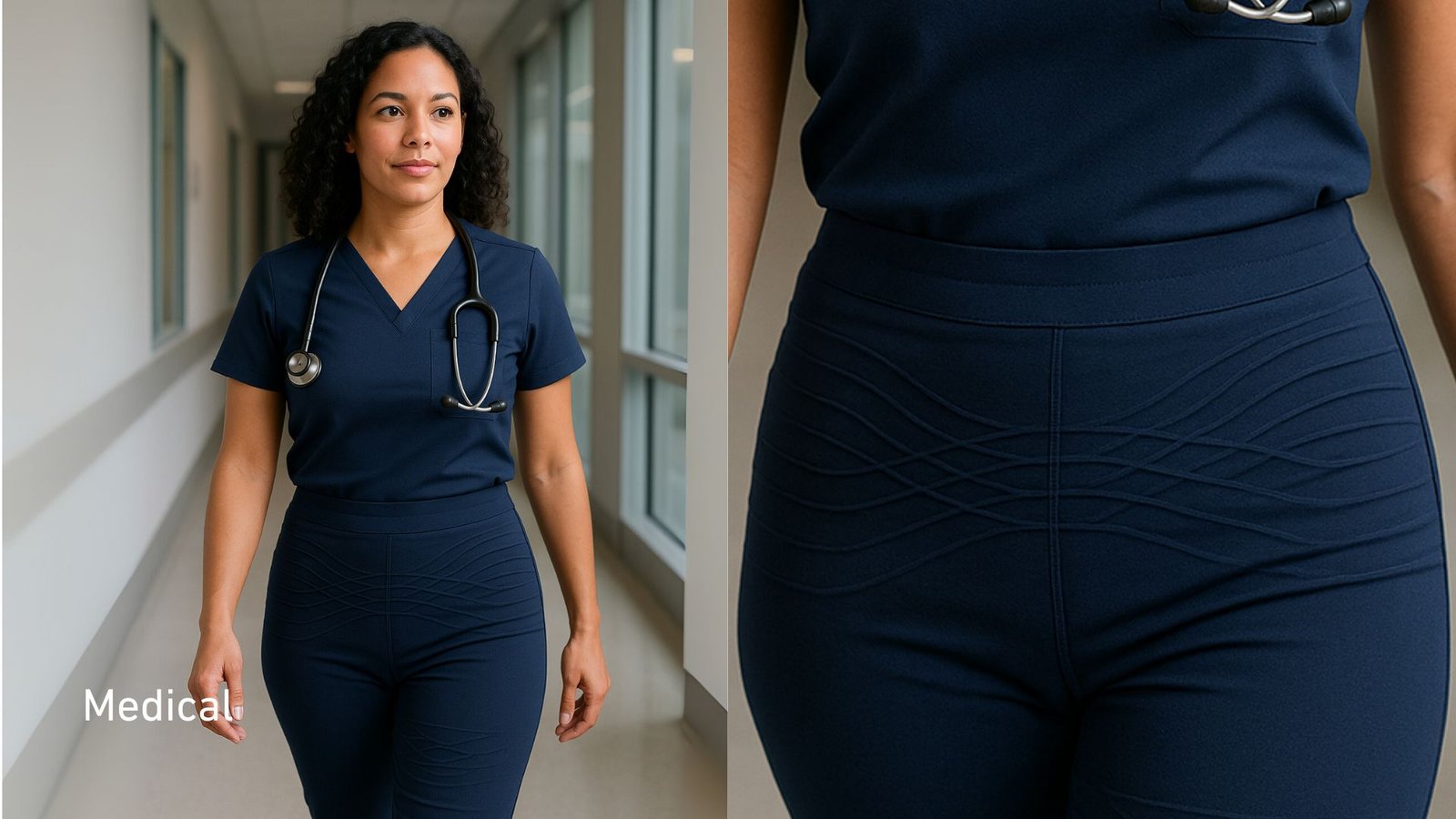 Natural Period Relief healthcare worker scrub pants concept Natural Period Relief healthcare worker scrub pants concept